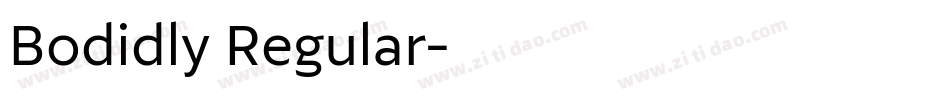 Bodidly Regular字体转换